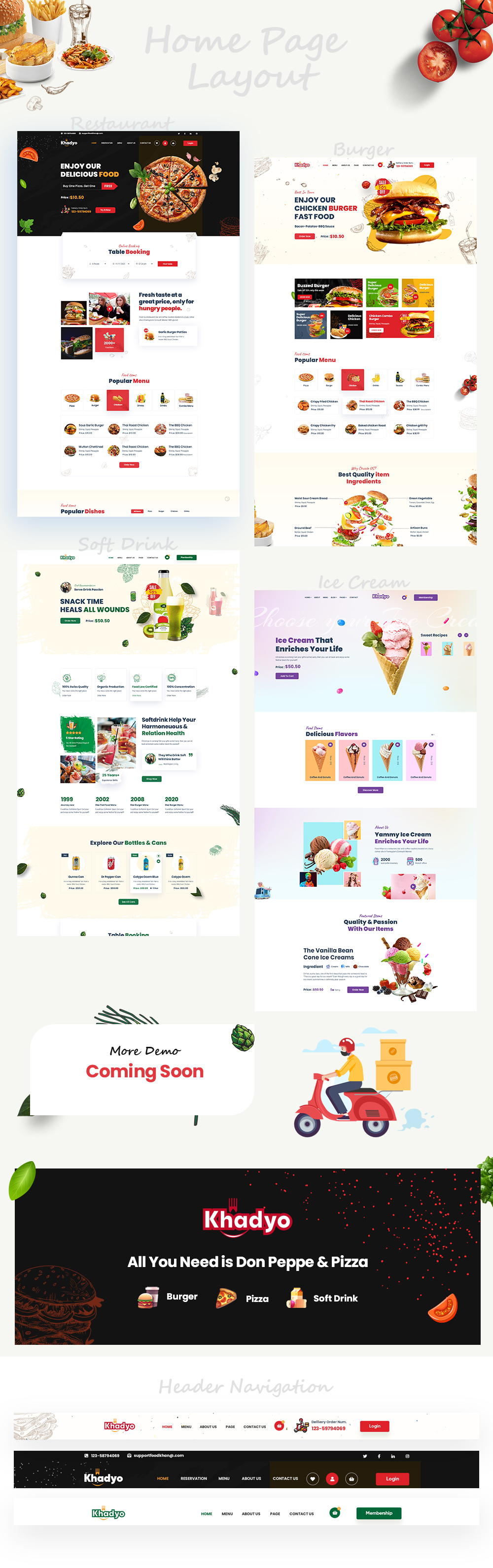 Khadyo Restaurant - Online Food Ordering Website - HTML5 Template