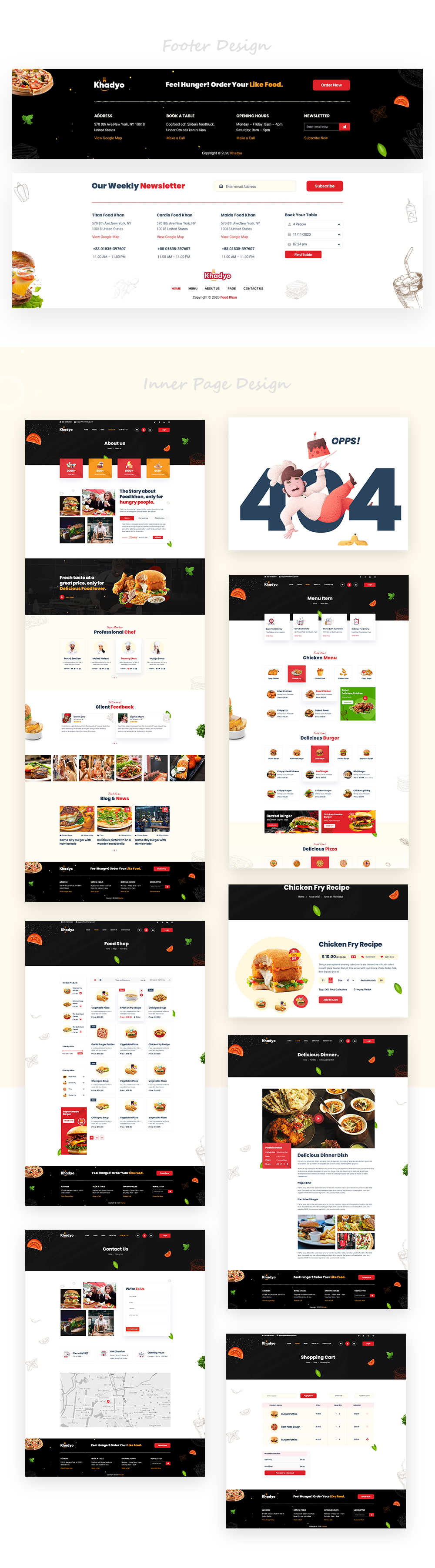 Khadyo Restaurant - Online Food Ordering Website - HTML5 Template